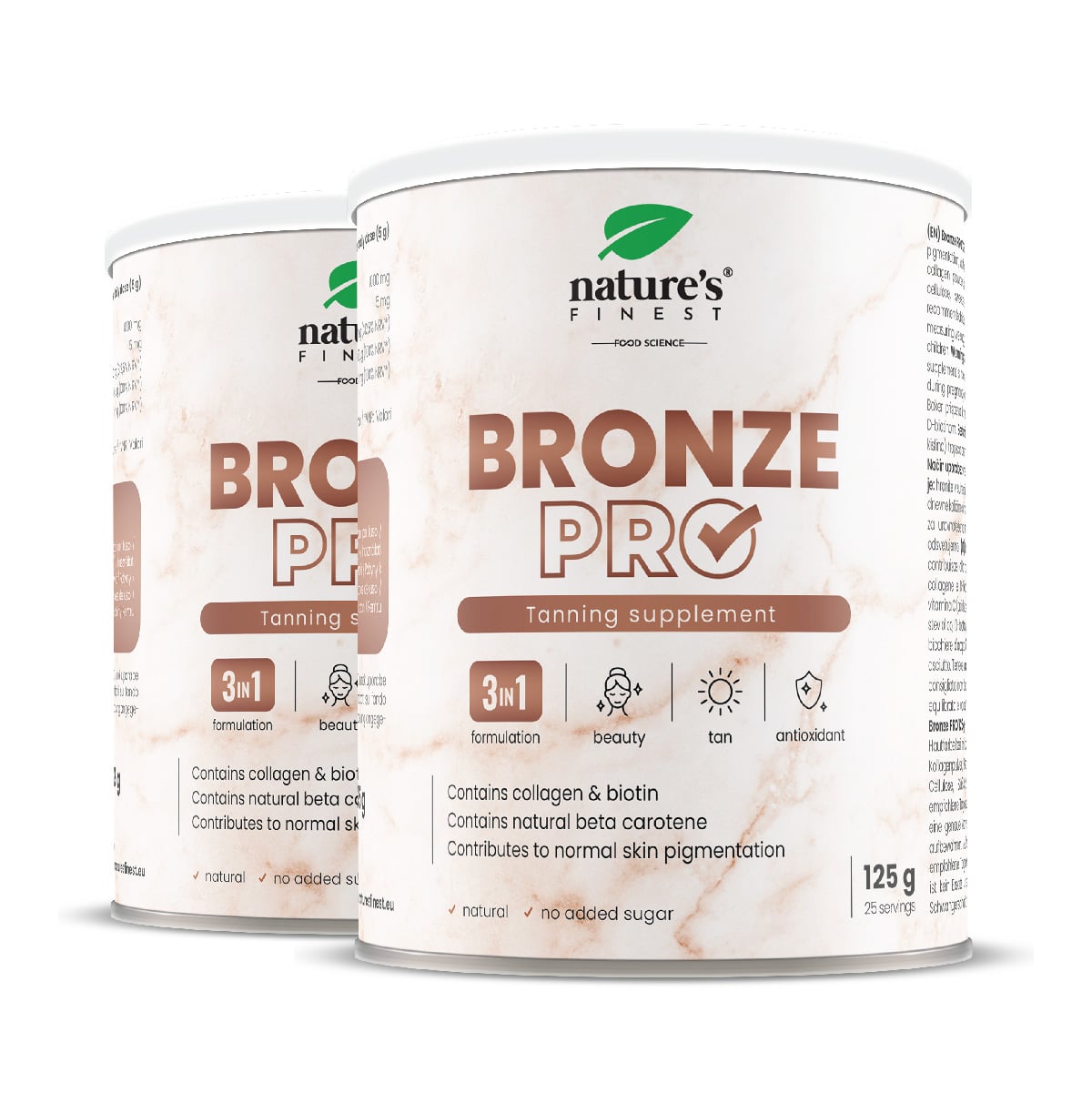 Bronze Pro 1+1 | Prírodný nápoj na zosilnenie opálenia | Obsahuje meď, kolagén a vitamíny | Bez kapsúl.