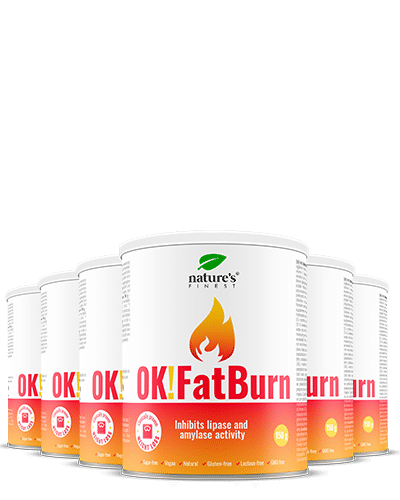 100% FatBurn Nápoj | 6x OK!FatBurn® | s ID-Alg® a L-Karnitínom | Najlepšie Spaľovače Tuku na Slovensku | od Nature's Finest.