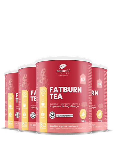 100% Organický Čaj na Chudnutie | 4 x FatBurn Tea with ProElderberry™ | Pestrec Mariánsky a Valeriána | Vegánsky | od Nature's Finest.