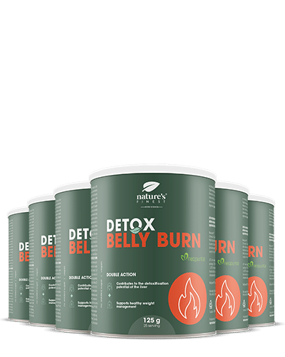 100% Belly Burn + DETOX | Balenie 6 kusy | Organické | Najlepší nápoj na chudnutie | vegánsky produkt na chudnutie | od Nature's Finest.